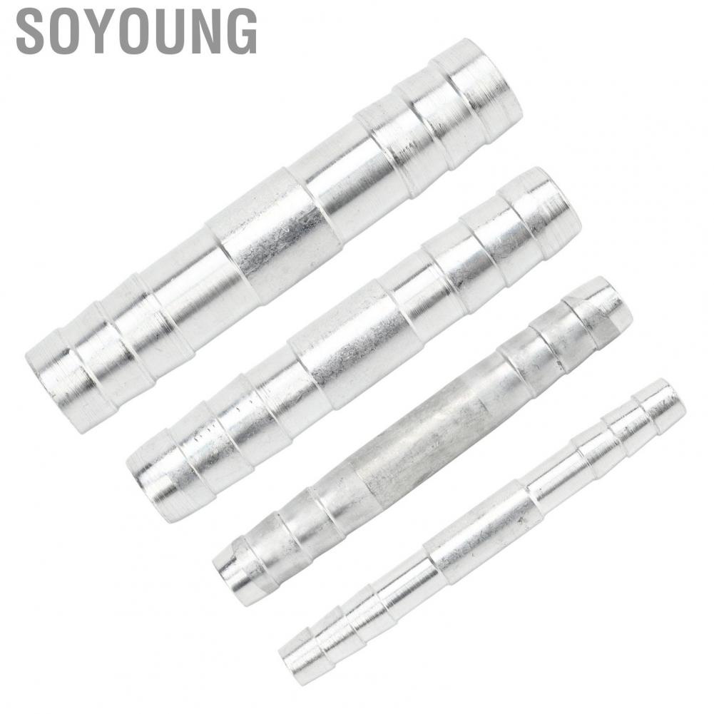 Soyoung Refrigerant Hose Barb Connector Aluminum Air Conditioning Fitting for Cars Trucks