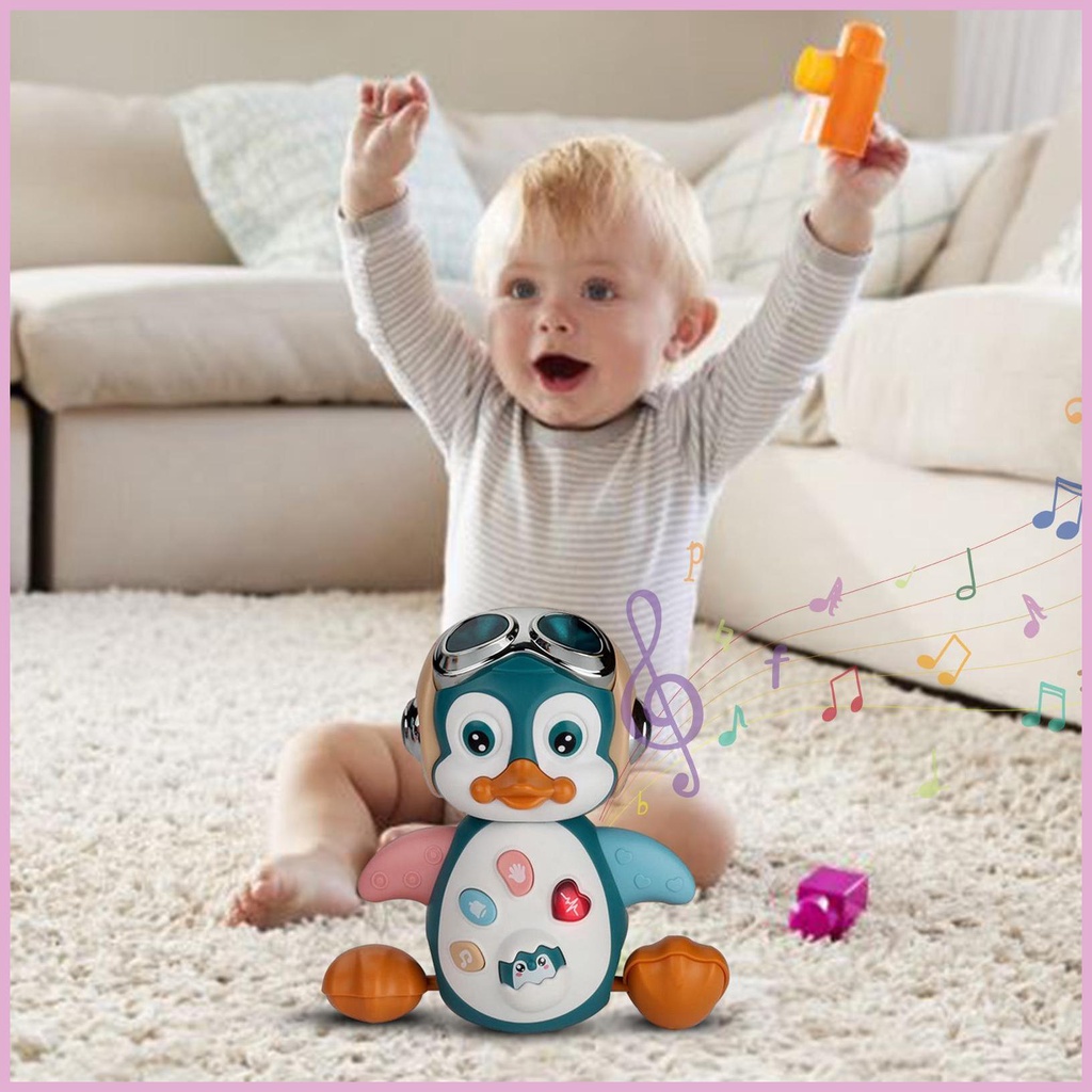 Đồ Chơi Chim Cánh Cụt Nhảy Múa Có Nhạc Vui Nhộn Cho Bé 0-1 Tuổi