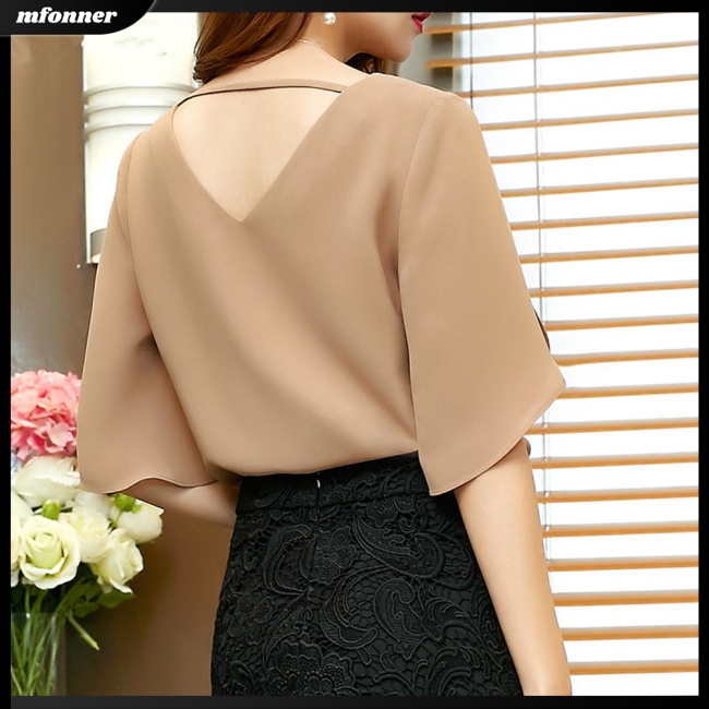 Áo Cổ Chữ V Dáng Rộng Quyến Rũ Thời Trang Dành Cho Nữ