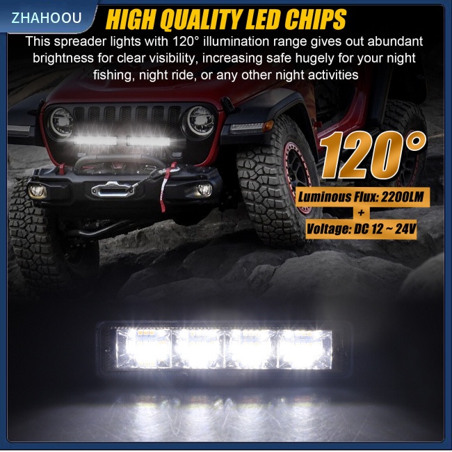 ☃Nhà Cửa☃ Set 2 Đèn Led Sương Mù 6 Inch Chống Thấm Nước Cho Xe Tải Địa Hình Suv