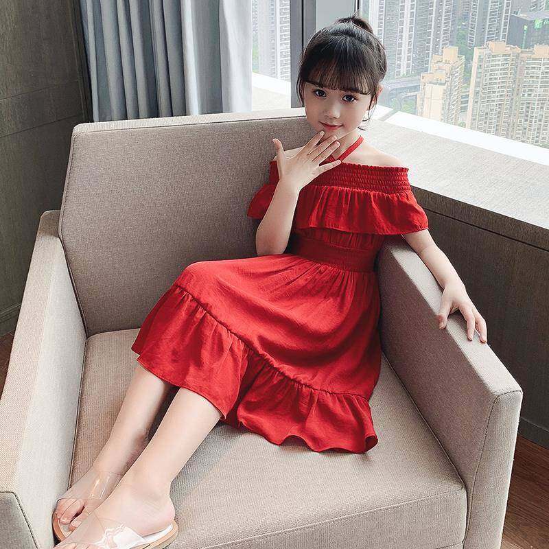 Đầm Công Chúa Hai Dây 110-160cm Cho Bé Gái 1-13 Tuổi