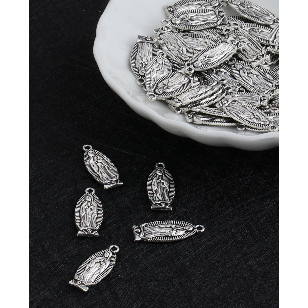 Set 30 Mặt Vòng cổ Mini Khắc Chữ Our Lady of Guadalupe Virgin Mary