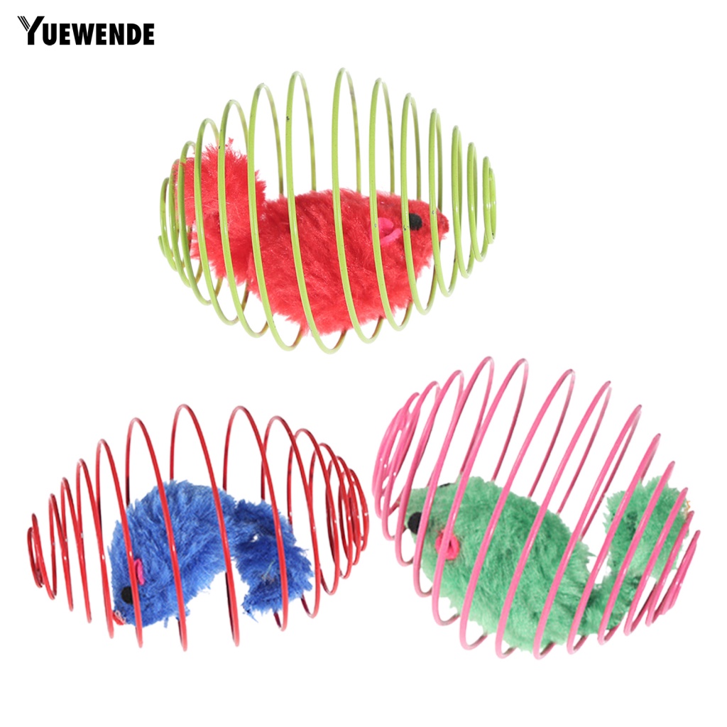 Lồng Đồ Chơi Hình Chuột Lò Xo Chống Cắn Dành Cho Mèo Cưng