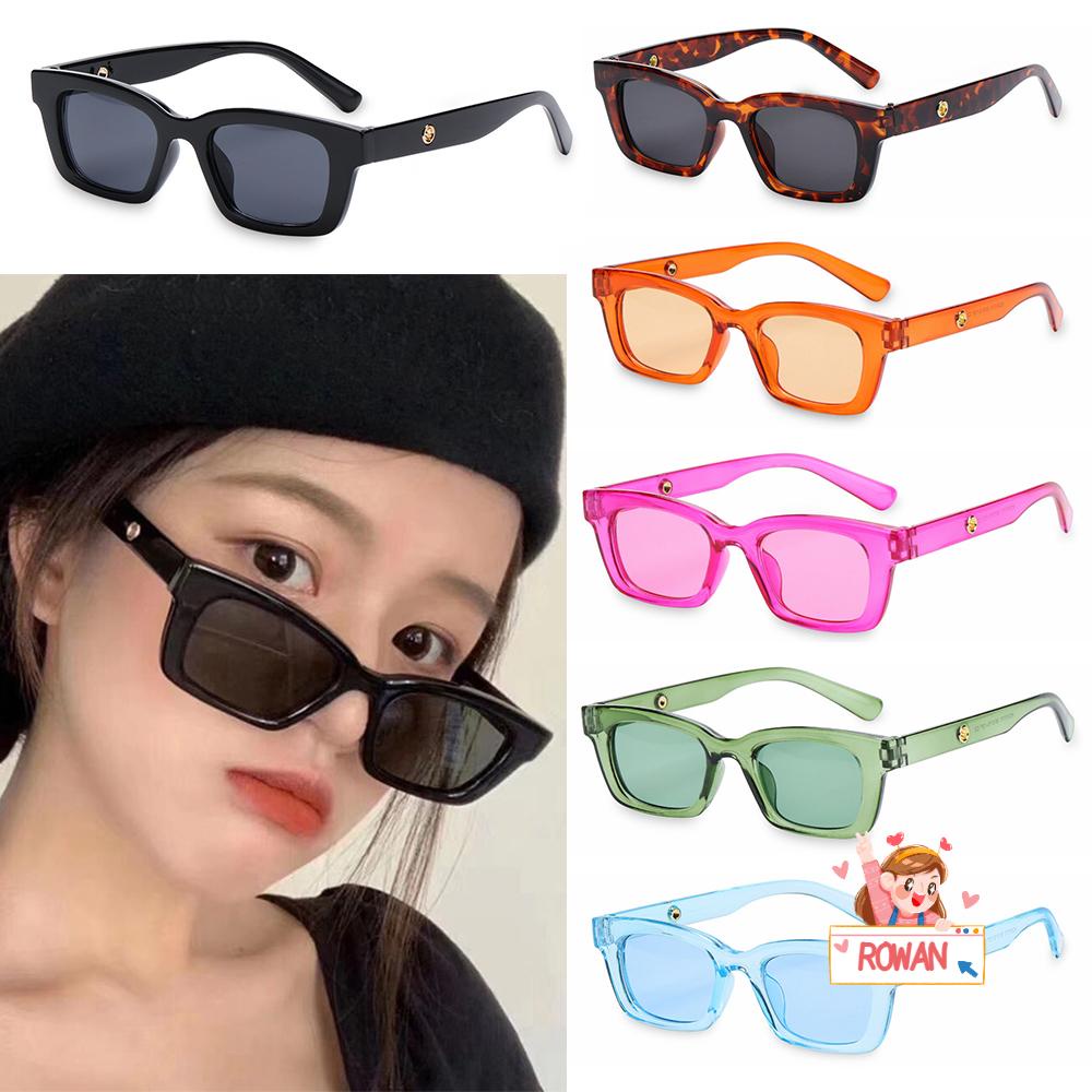 Kính Mát Gọng Vuông Chống Tia UV400 Phong Cách Vintage Dành Cho Nữ