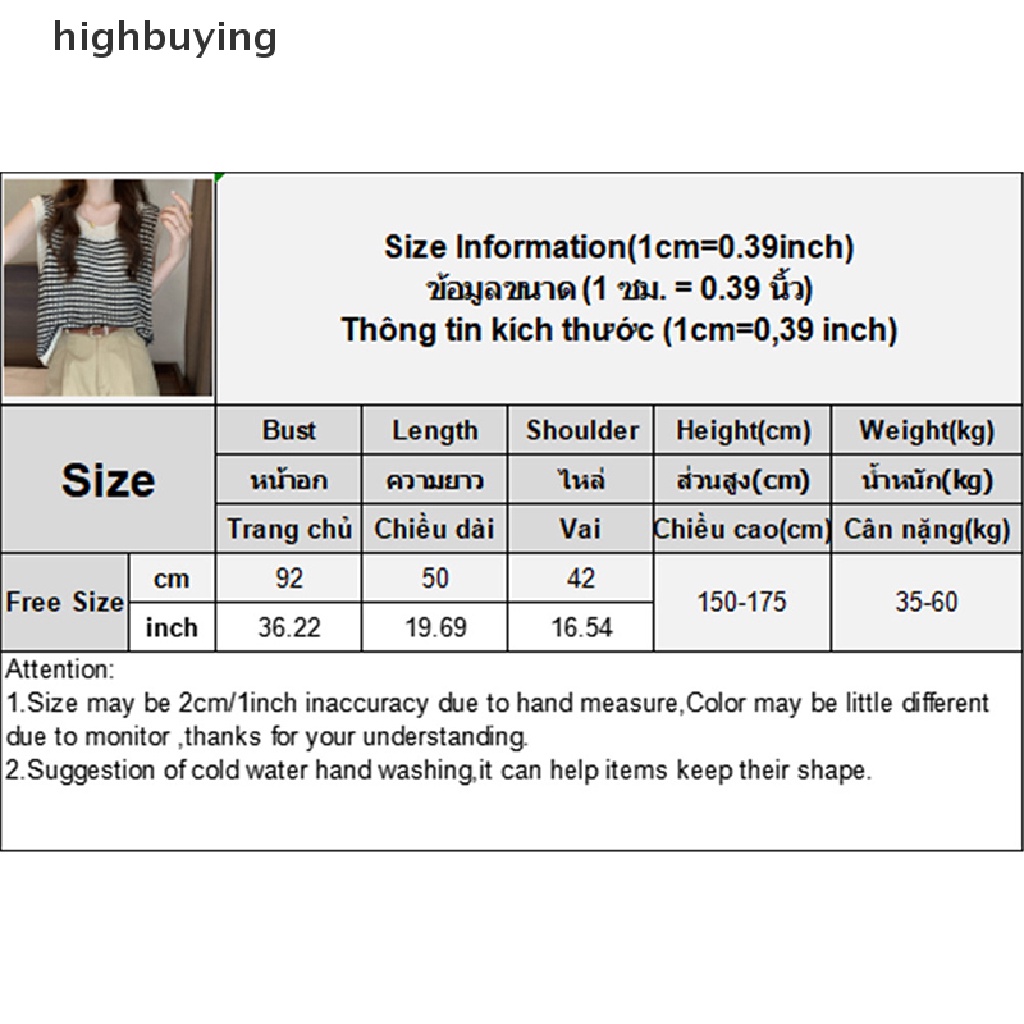 Áo Dệt Kim Không Tay Dáng Rộng Họa Tiết Kẻ Sọc Thời Trang Mùa Hè Cho Nữ