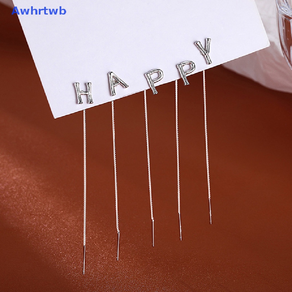 Bông Tai Chữ Cái Awhrtwb Dáng Dài Phối Tua Rua Thời Trang Cho Nữ Mới
