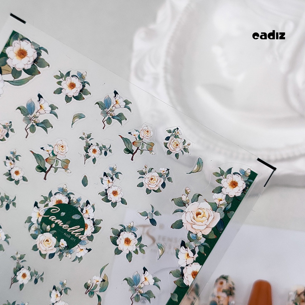 Miếng Dán Móng Tay Tự Dính Không Phai Siêu Mỏng Họa Tiết Hoa Phong Cách Nhật Bản Cho Nữ