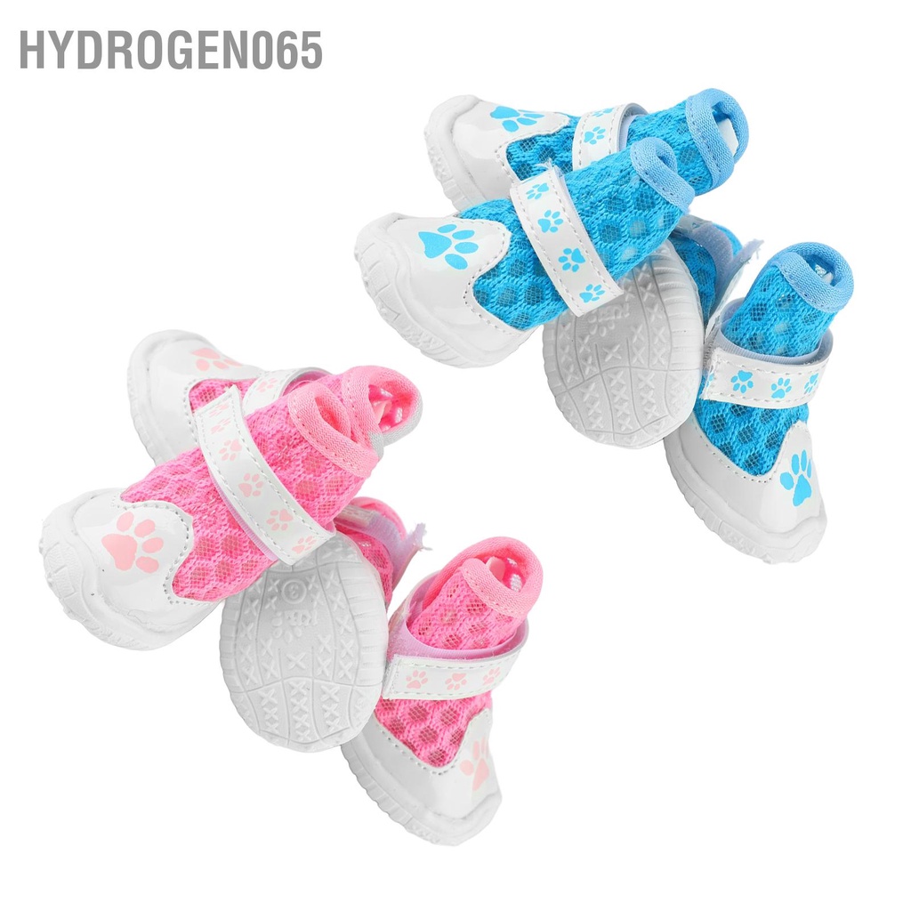 Hydrogen065 4 Boot Cho Chó Mùa Hè Thời Trang Lưới Thoáng Khí Nhẹ Chống Trơn Trượt Chân Bảo Vệ Ngoài Trời Đi Bộ