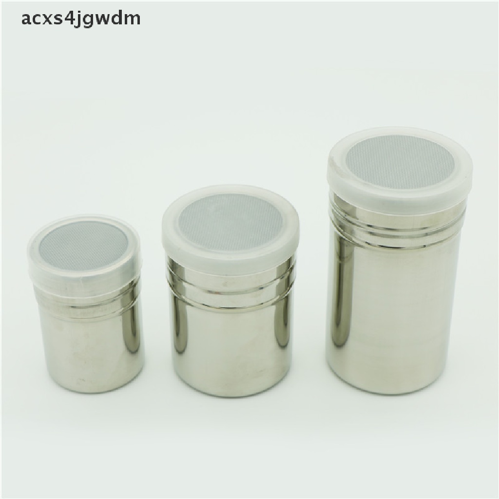 Thép không gỉ sô cô la Shaker Icing đường bột ca cao bột cà phê sifter new