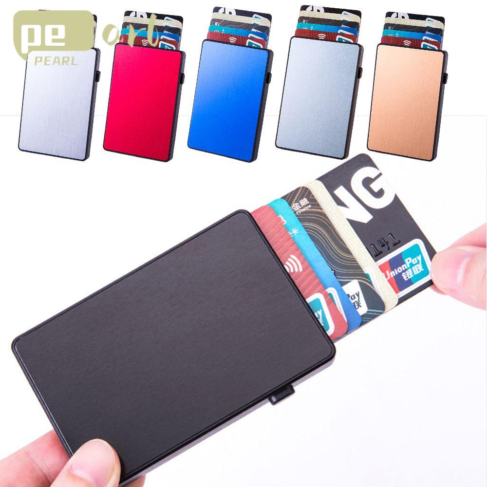 Ví Nhôm Tự Động Bật Nắp Siêu Mỏng Chống Trộm RFID Cho Nam