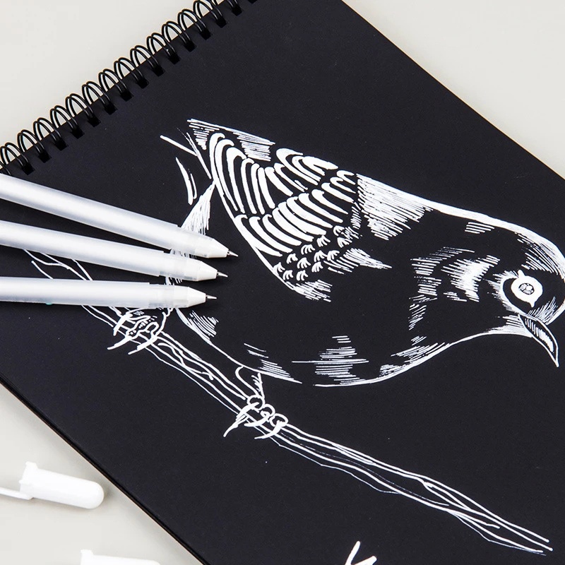 Bút Mực Đen Ngòi 0.8mm Hỗ Trợ Vẽ Phác Thảo DIY Cho Bé