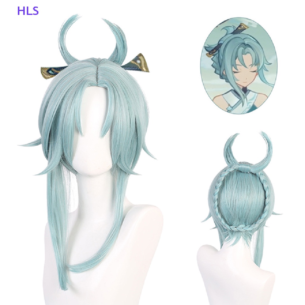 Bộ Tóc Giả Thẳng Chịu Nhiệt Hóa Trang Genshin Va Chạm