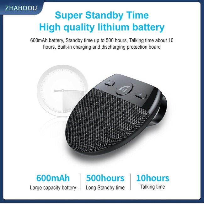 ☃Phụ Kiện Trang Trí Nhà Cửa Kiểu Dáng Dễ Thương Xinh Xắn☃ Loa Bluetooth 5.0 Không Dây Rảnh Tay Gắn Trên Xe Hơi