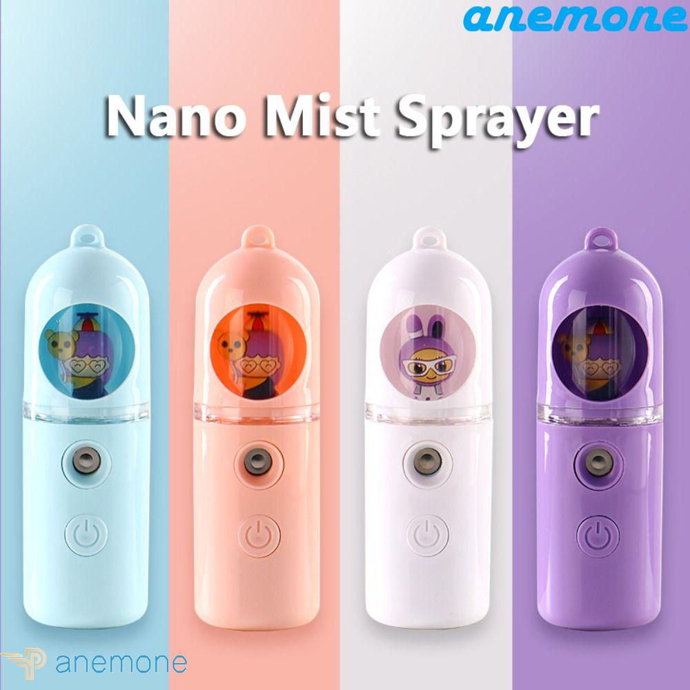 Máy Phun Sương Tạo Độ Ẩm Cho Da Mặt Chống Lão Hóa Họa Tiết Hoạt Hình Kèm Dây Đeo Và Giá Đỡ Tiện Dụng