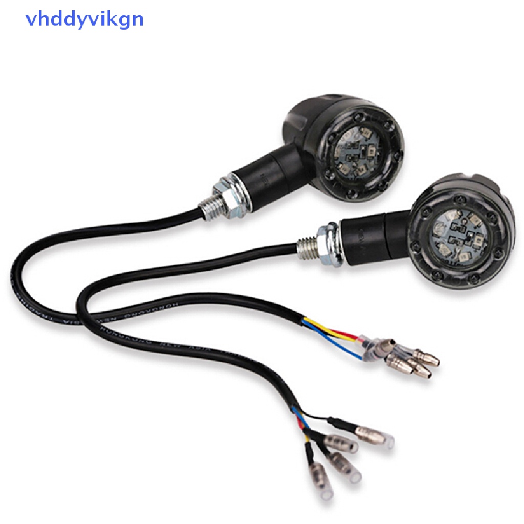 Đèn LED Xi Nhan Màu Hổ Phách + Đỏ Dành Cho Xe Mô Tô / Xe Đạp