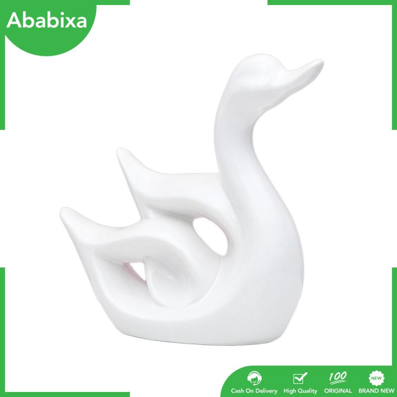 [Ababixa] Tượng Thiên Nga Bằng Gốm Điêu Khắc Hiện Đại Trang Trí Bàn Làm Việc