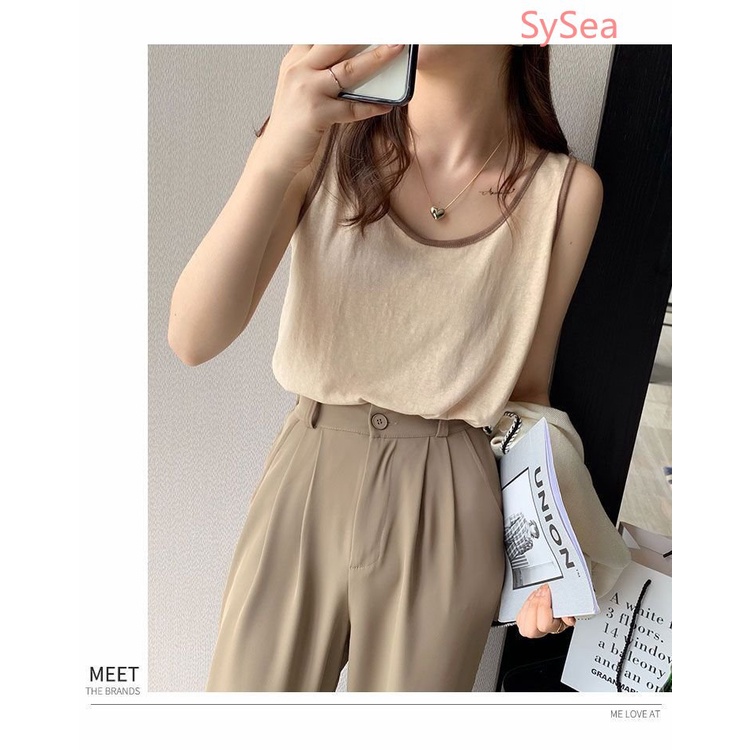 Áo Hai Dây Cổ Chữ U Dáng Rộng Thời Trang Mùa Hè Plus Size Cho Nữ