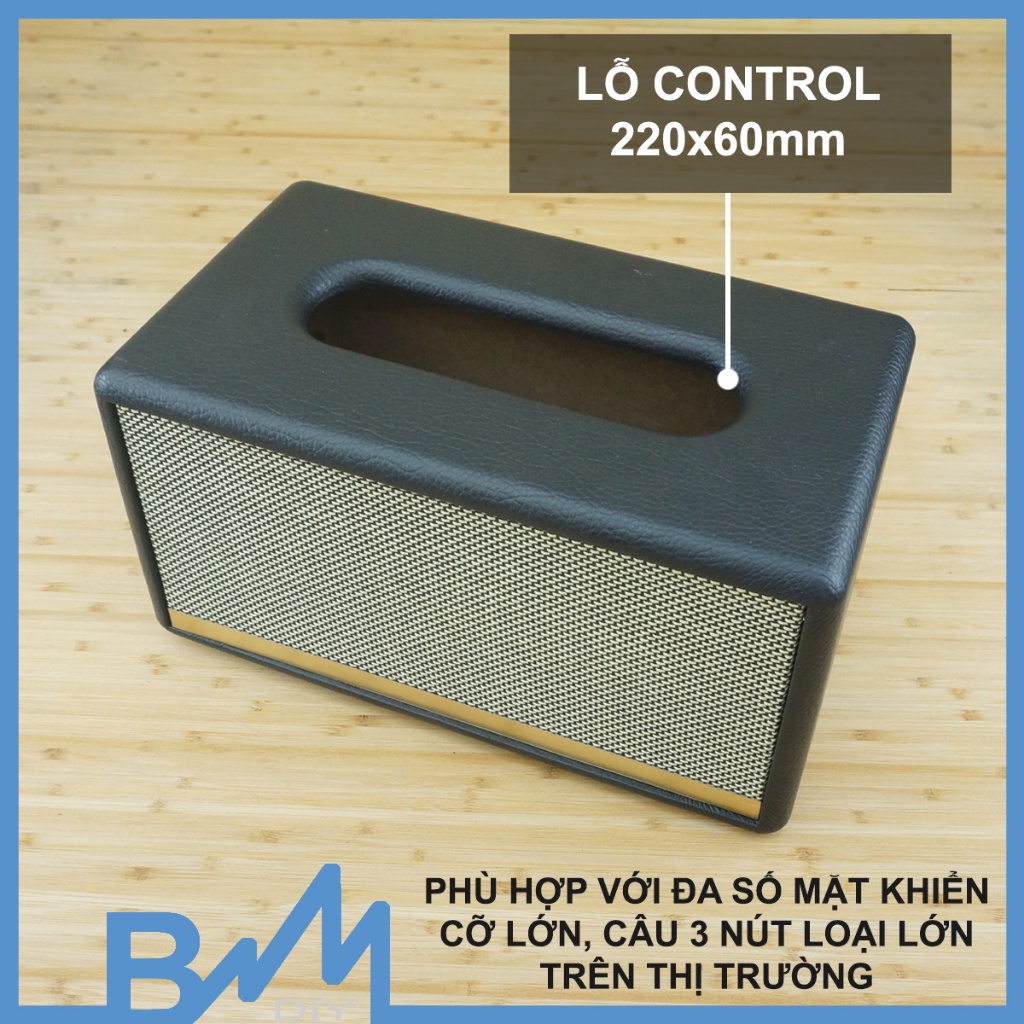 Box loa bọc da hoàn thiện 385x210x210mm thông hơi 2.1 dáng Stanmore