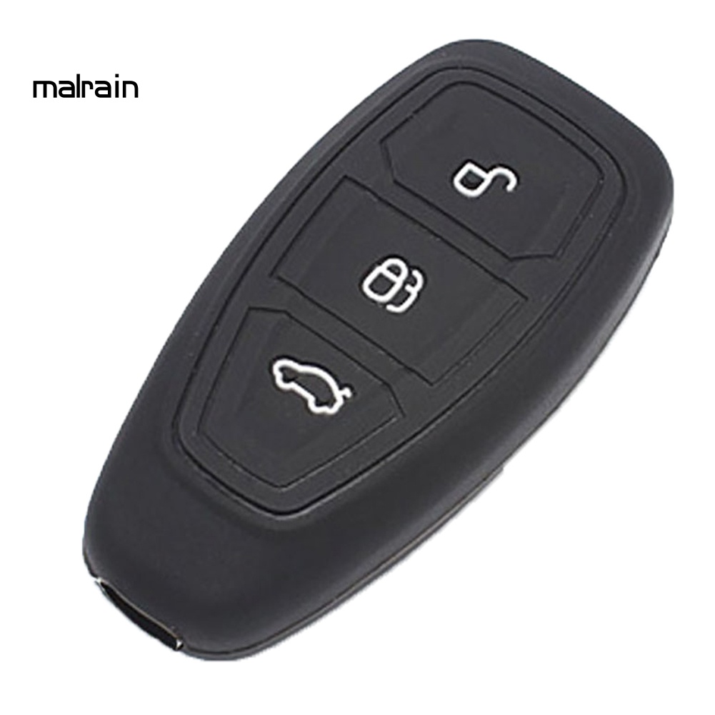 Vỏ Bọc Chìa Khóa Điều Khiển Từ Xa 3 Nút Bằng Silicon Cho Ford Focus Mondeo Fiesta