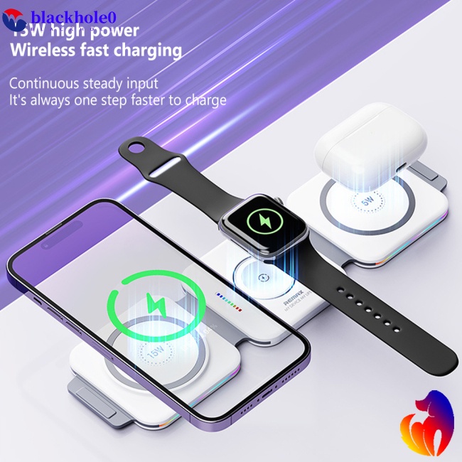 Đế Sạc Không Dây Remax Rp-w72 22.5w 3 Trong 1 Có Thể Gấp Gọn Tiện Lợi