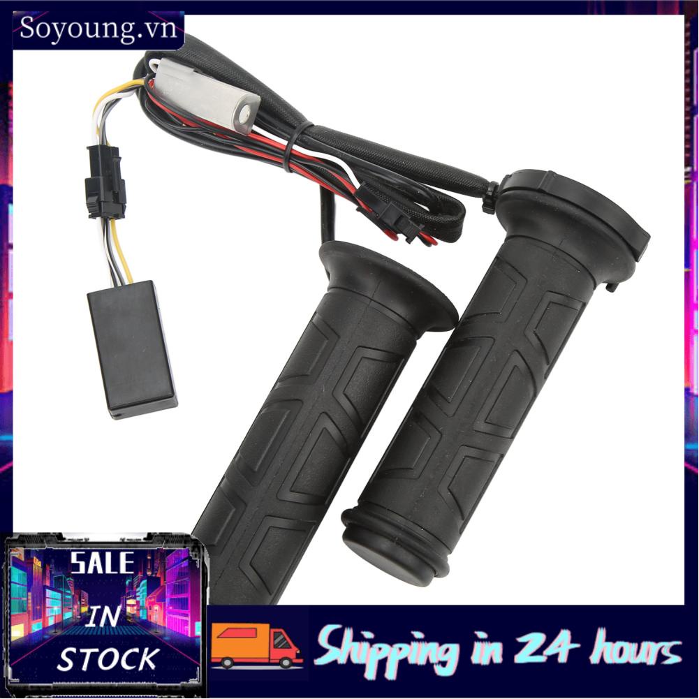 Soyoung Electric Hot Heated Handlebar Motorbike Grips Warmer Adjustable Temperature Easy Installation  Skid 12V DC for