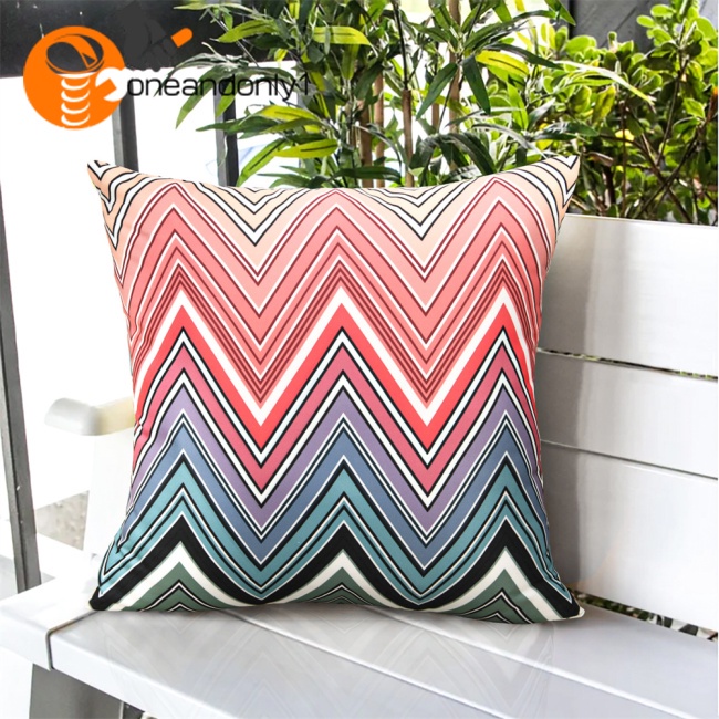 Bộ 2 Vỏ Gối Họa Tiết Kẻ Sọc Nhiều Màu Phong Cách Bohemian Độc Đáo Trang Trí Nhà Cửa