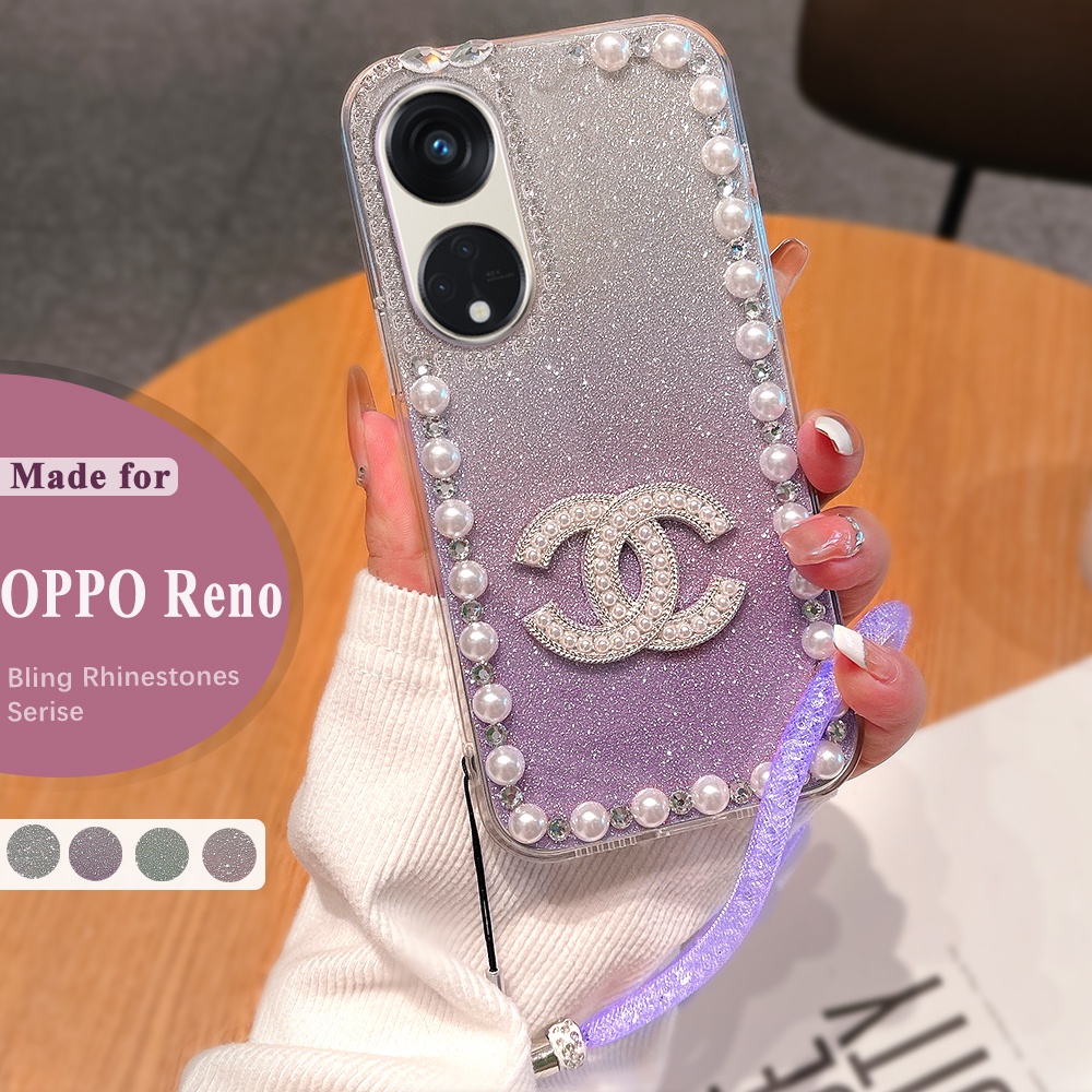 Ốp Điện Thoại Oppo Reno 8T 5G 4G Reno 8 7 4G 5G Reno 7Z 8Z 5G Reno 8 Pro 5G Reno 6 5 5G 4G Đính Đá Giả 3D Lấp Lánh Cho