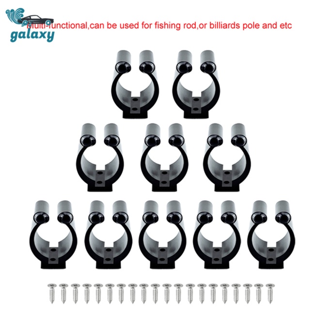 Galaxy Bộ 10 Kẹp Cố Định Cần Câu 17mm / 24mm