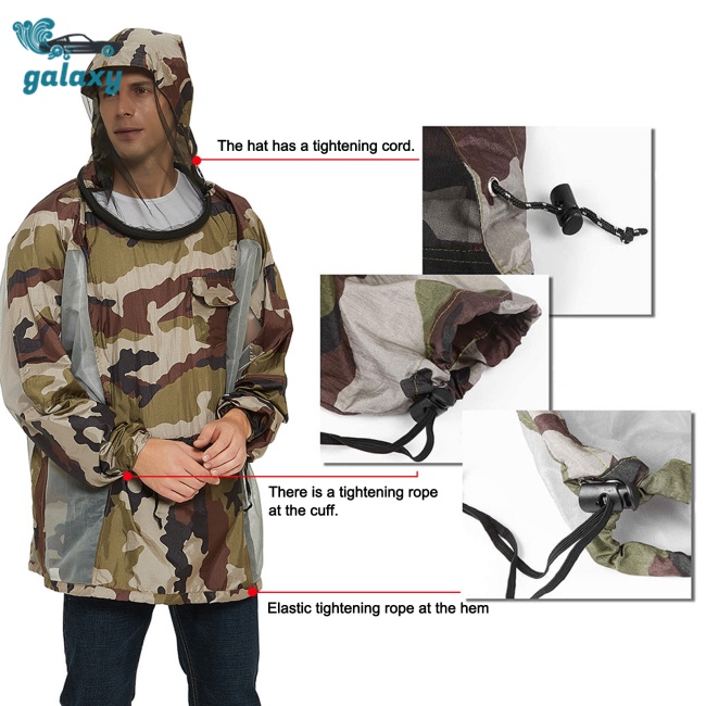 Galaxy Áo Khoác Chống Muỗi Siêu Mỏng Nhẹ Thoáng Khí Họa Tiết Rằn Ri Cá Tính