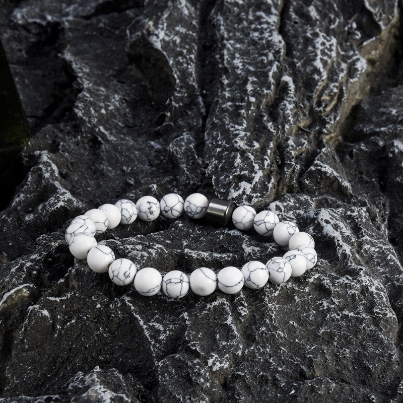 Vòng Tay Chuỗi Hạt Đá Tự Nhiên 8mm Phong Cách Đơn Giản Thời Trang Cho Nam Và Nữ