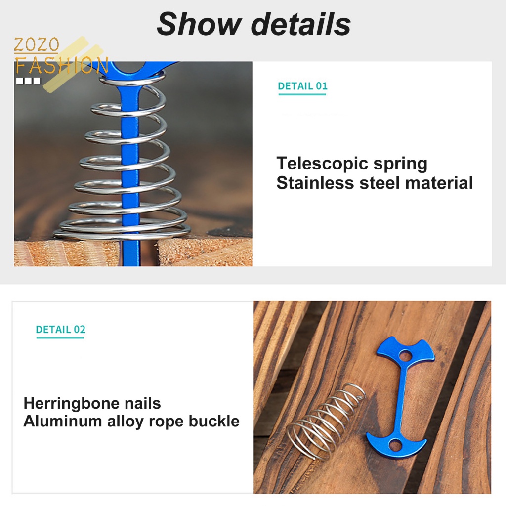 Cọc Giăng Lều Trại Hình Xương Cá Chống Mòn Tiện Dụng