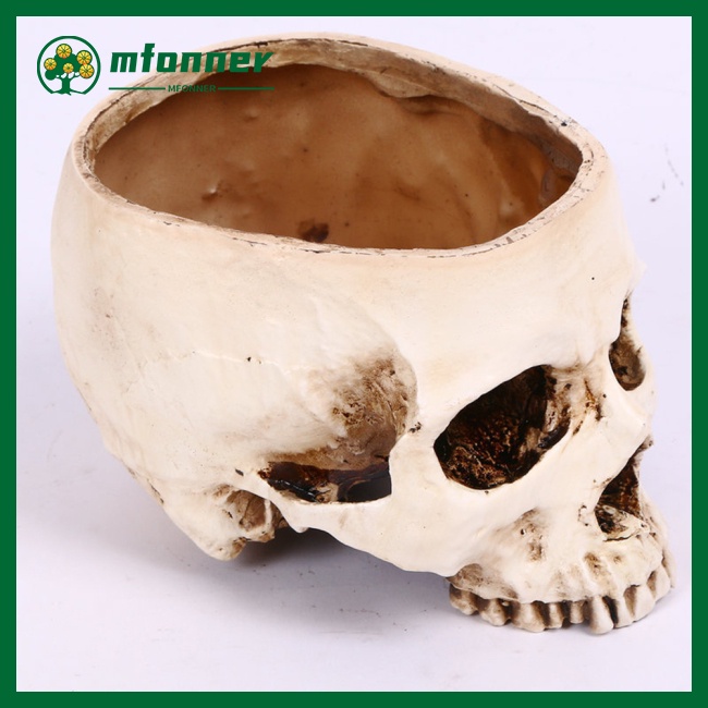 Gạt Tàn Thuốc Hình Đầu Lâu Bằng Nhựa Resin Để Bàn Trang Trí