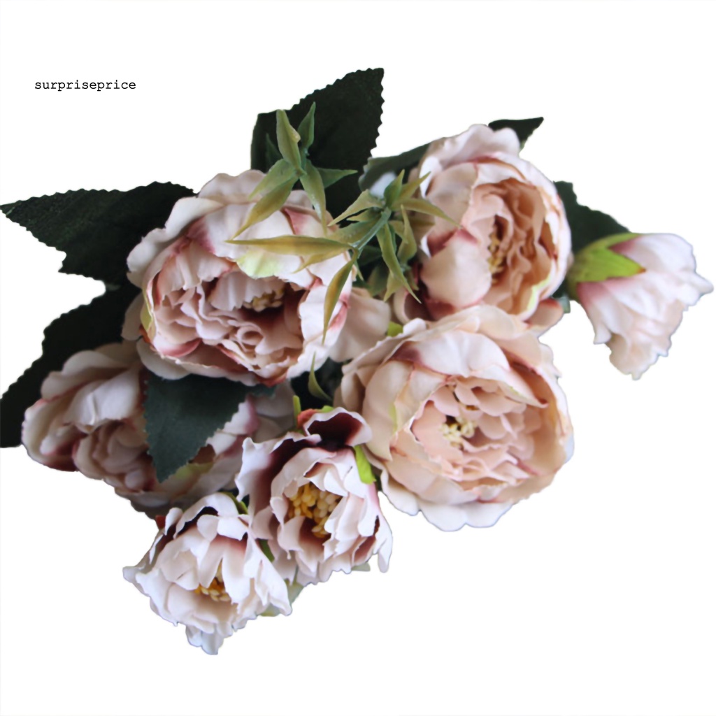 1 Bó 8 Bông Hoa Giả Sống Động Như Thật Dùng Trang Trí Phòng Ngủ / SPA