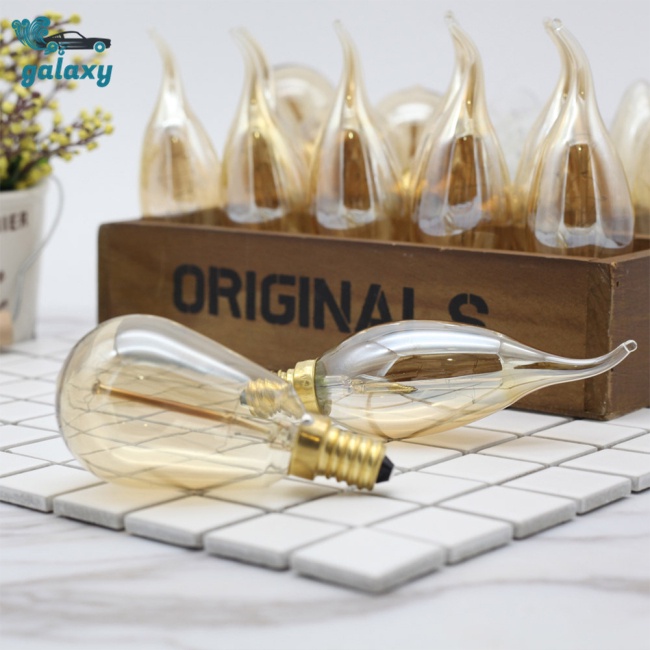 Galaxy Bóng Đèn Dây Tóc E14 Màu Vàng Ấm Áp Phong Cách Retro