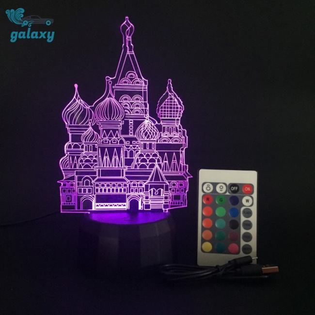 Galaxy Đế Đèn LED 3D Điều Khiển Từ Xa Tiện Dụng