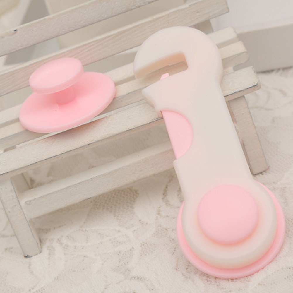 Khóa Cửa Tủ Lạnh / Ngăn Kéo Bảo Vệ An Toàn Cho Bé Thiết Kế Mới Tiện Lợi Dễ Sử Dụng