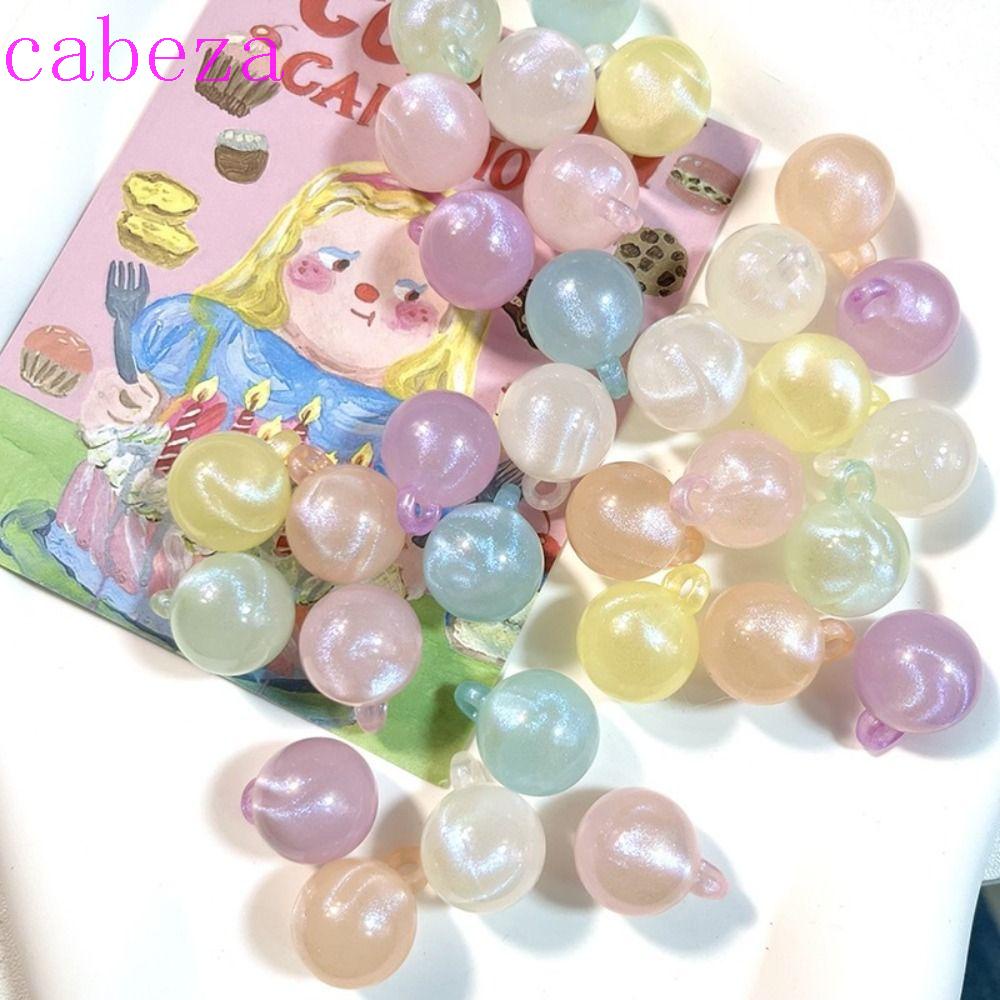 Túi 10 Hạt Xỏ Lỗ Bằng Acrylic Nhiều Màu Sắc Dùng Để Làm Trang Sức DIY