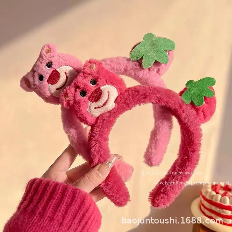 Cài Tóc Dạng Ấn Hình Trái Dâu Tây / Gấu Bông Màu Sắc Ngọt Ngào Cho Nữ
