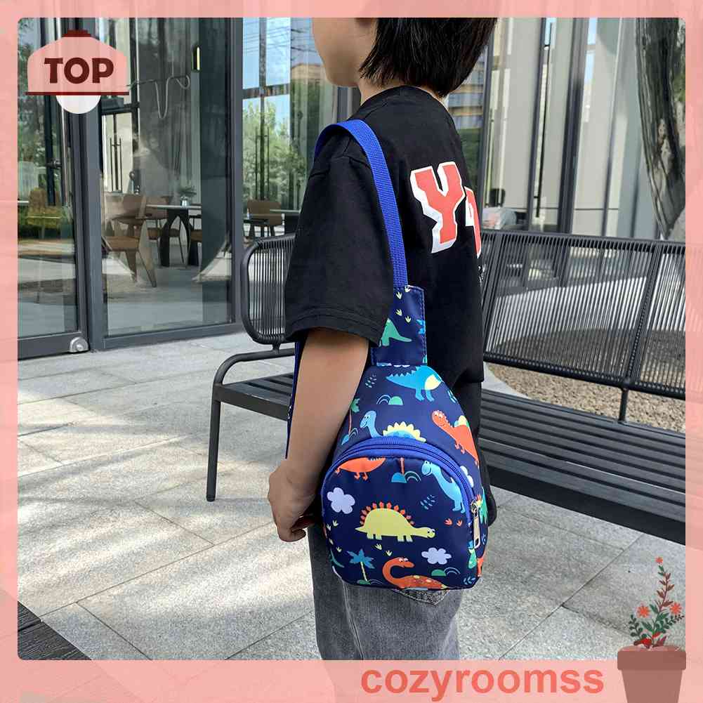 Túi Đeo Chéo Ngực Mini Bằng Nylon In Họa Tiết Hoạt Hình Dễ Thương Cho Bé