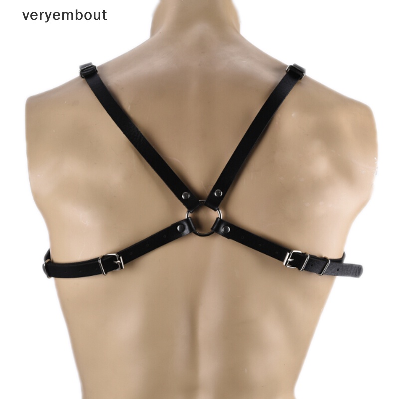 Đai Ngực Giả Da Màu Đen Hóa Trang Tiệc Câu Lạc Bộ Bondage Cho Nam