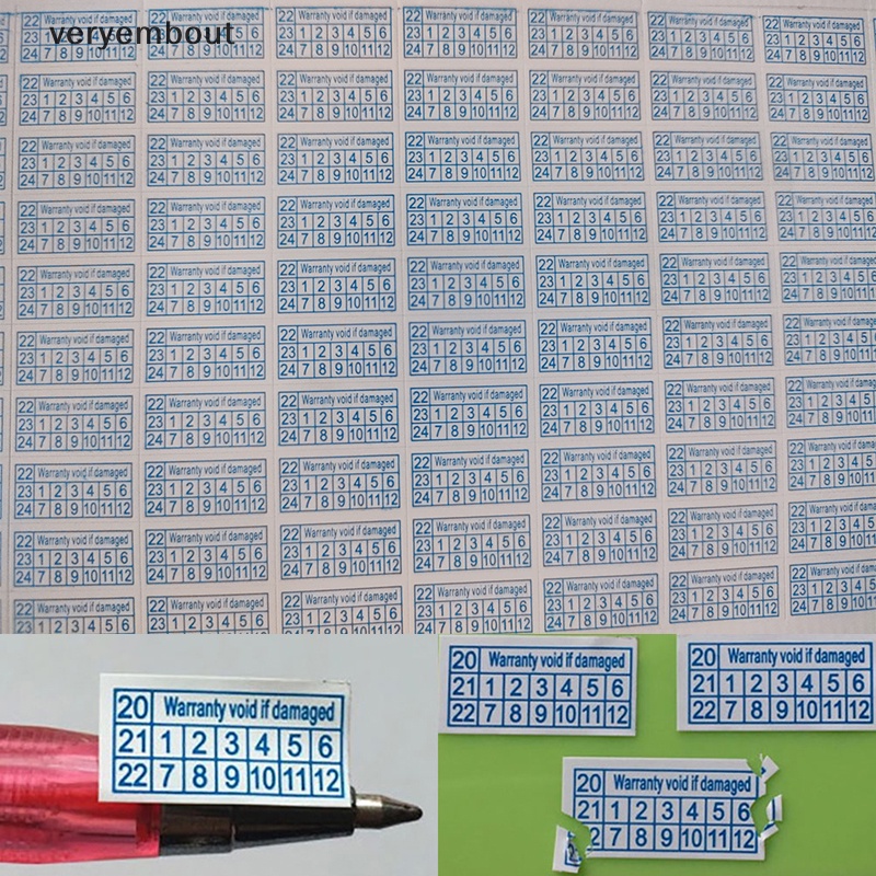 Set 200 Nhãn Dán Bảo Vệ An Toàn Bị Hư Hại 2020-2022 n