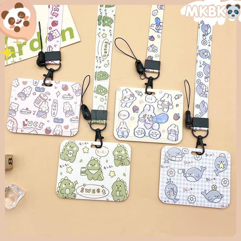 🐼 MKBK 🐼 Dây đeo bảng tên ngang các con vật dễ thương Thẻ tên Thẻ đeo tên dây đeo thẻ co rút dễ thương dây rút thẻ thẻ đeo học sinh bao đựng thẻ sinh viên Hoạt hình văn phòng phẩm giá sỉ