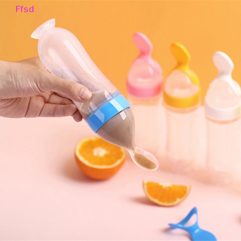 {Ffsd} Bình Sữa Silicone Nhỏ Giọt Có Muỗng Cho Trẻ Em * Bán Chạy