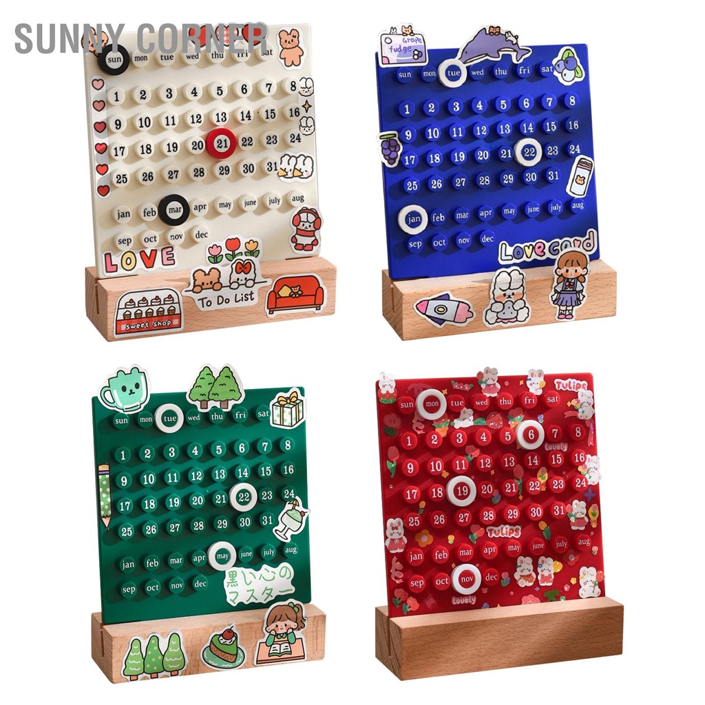 Sunny corner Có hàng sẵn Bàn Làm Việc Lập Kế Hoạch Ngày Tích Hợp Vòng Đúc Lịch Đồ Trang Trí Cho Văn Phòng Phẩm Tại Nhà DIY