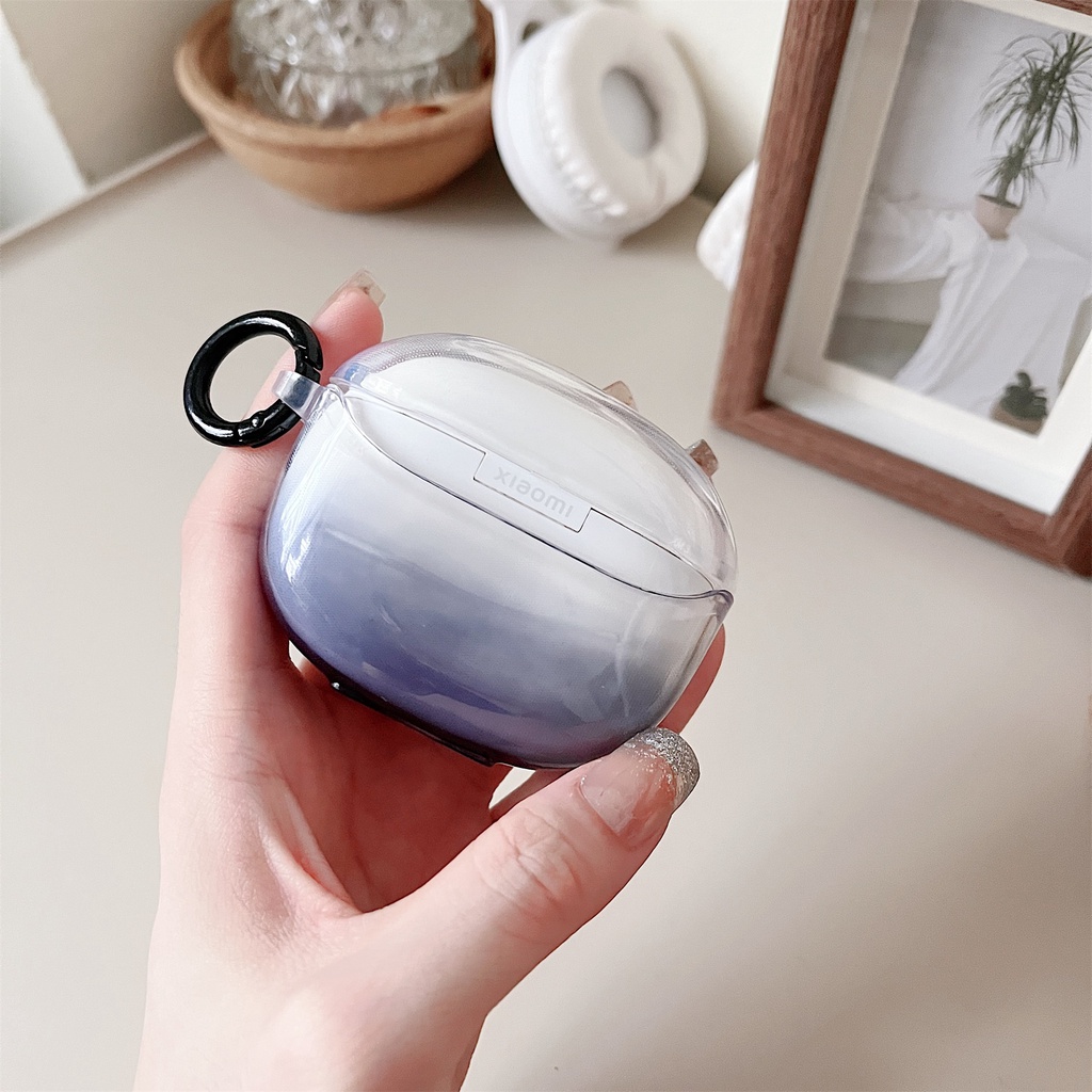 Vỏ Bảo Vệ Hộp Sạc Tai Nghe Không Dây Xiaomi buds3 TWS Bằng Silicon TPU Mềm Trong Suốt Chống Sốc Chống Rơi Kèm Móc