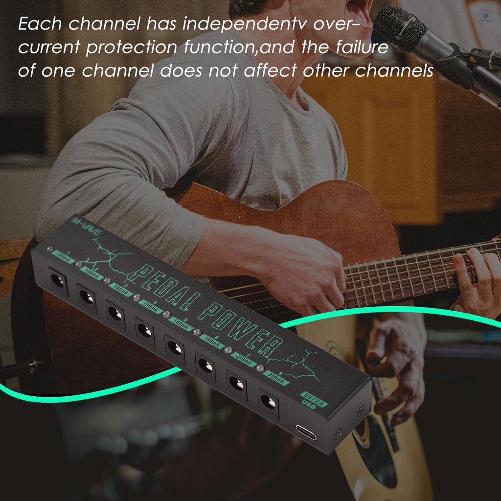 Bộ Nguồn 8 Đầu Ra DC Cách Ly Cho Bàn Đạp Hiệu Ứng M-VAVE Guitar