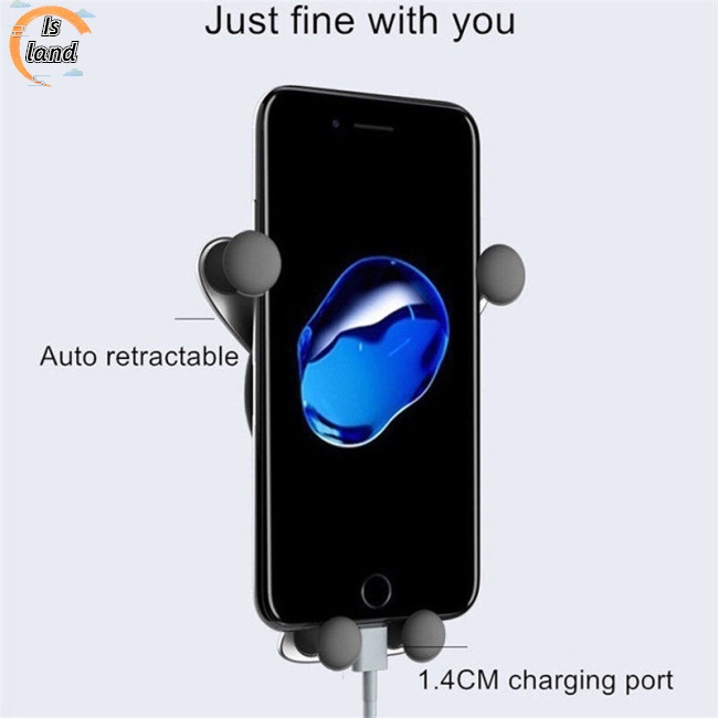 [IS] 360° Giá Đỡ Điện Thoại Gắn Điều Hòa Xe Hơi Hình Mặt Cười Xoay Được