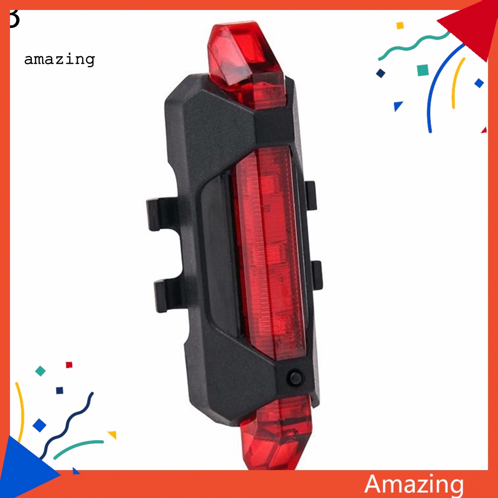 Đèn LED 5 Bóng Cảnh Báo An Toàn Sạc USB Gắn Đuôi Xe Đạp