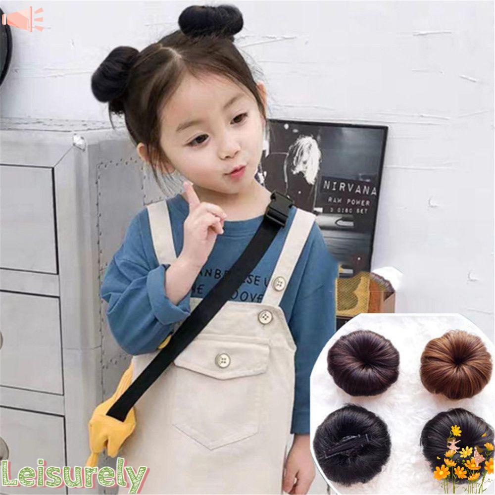 Bộ 2 Tóc Giả Bằng Sợi Tổng Hợp Màu Đen / Nâu Tự Nhiên Cho Nữ