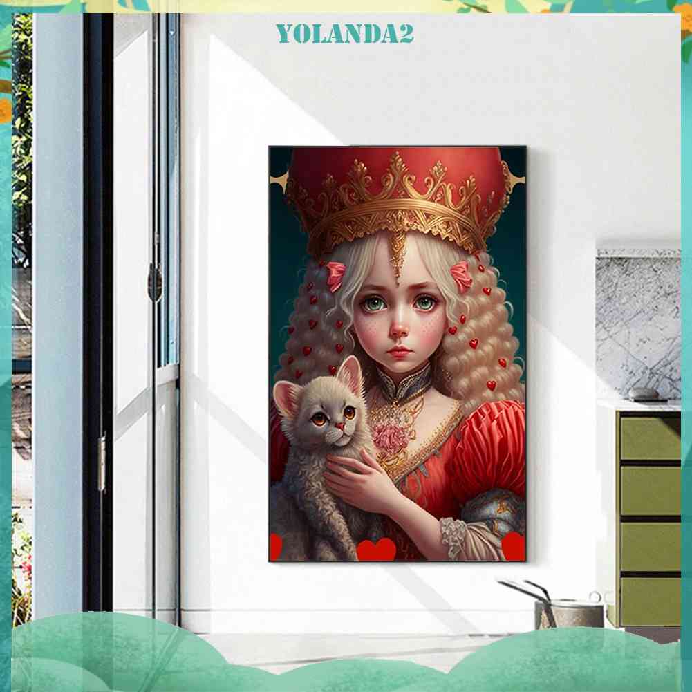 Tranh Đính Đá Kim Cương Toàn Bộ 5D DIY Hình Vẽ Cô Gái Trang Trí Nhà Cửa